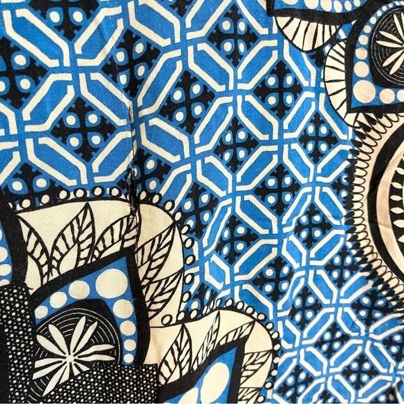 Flying Tomato Women's Blue Rayon Paisley Print Pullover Poncho Top Size Large - Picture 7 of 13